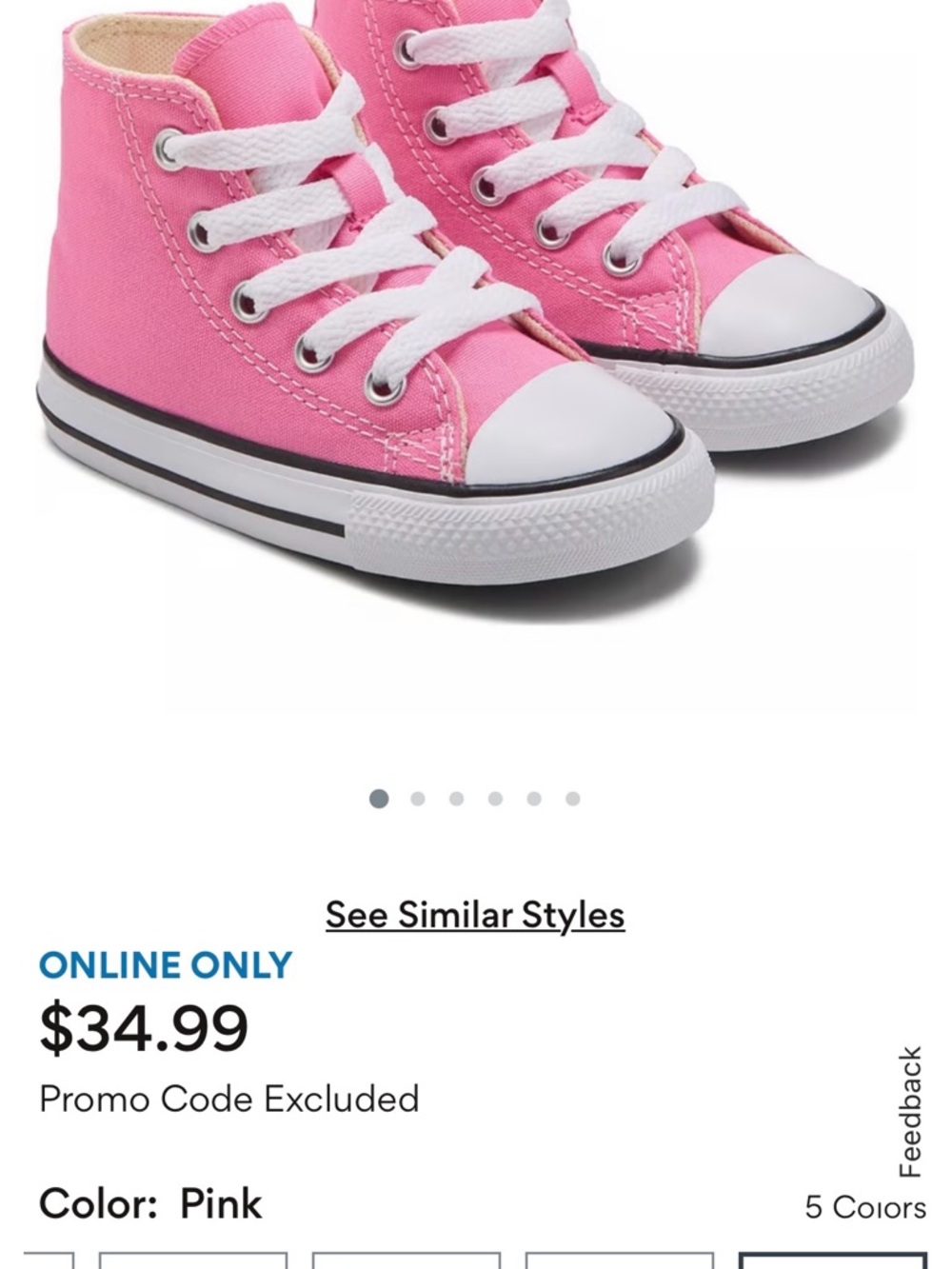 Kids Pink High-Top Canvas Sneakers with Lace-Up Closure